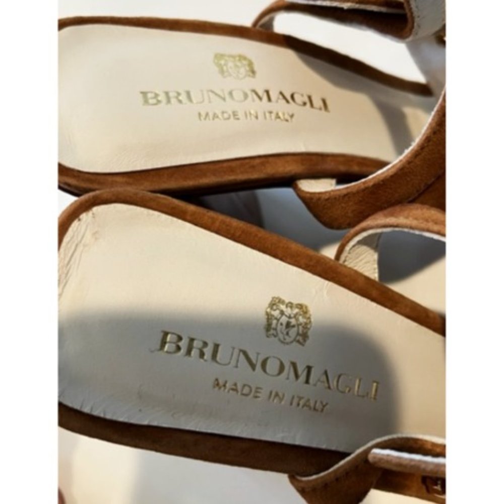 BRUNO MAGLI STRAPPY CROC EMBOSSED LEATHER SANDAL 39 9 - Picture 8 of 11